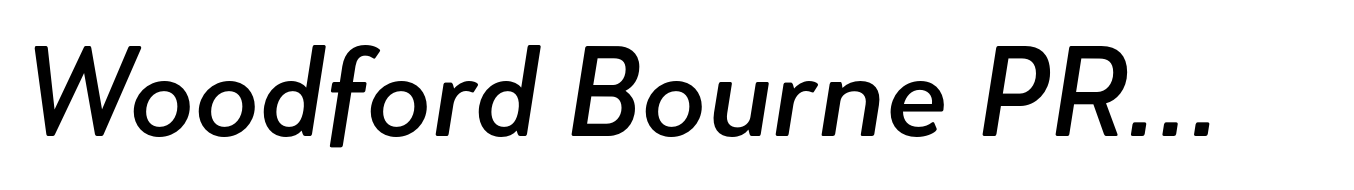Woodford Bourne PRO Medium Italic